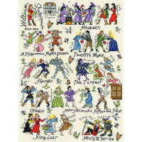 Bothy Threads counted cross stitch Kit "Shakespeare", 28x38cm, XPS5