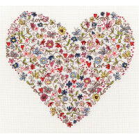 Набор для вышивания крестом Bothy Threads "Love Heart", 24x26 см, XKA1, счетная схема