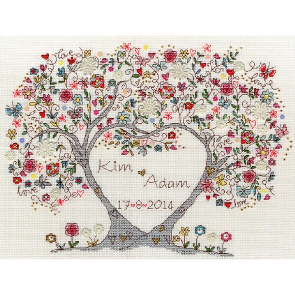 Bothy Threads counted cross stitch Kit "Love Blossoms", 34x26cm, XKA4