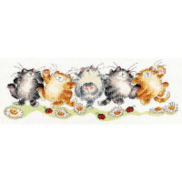 Bothy Threads counted cross stitch Kit "The Cat-Can", 55x20cm, XMS16