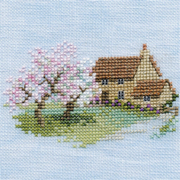 Bothy Threads counted cross stitch Kit "Minuets - Orchard Cottage ", 10x10cm, DWMIN06A