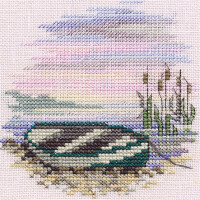 Bothy Threads counted cross stitch Kit "Minuets - Rowing Boat ", 10x10cm, DWMIN10A