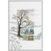 Набор для вышивания крестом Bothy Threads "Misty Morning - Winter Tree", 25x17.2cm, DWMM1, счетная схема