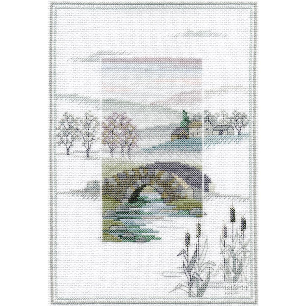 An embroidery pack from Bothy Threads shows a winter...