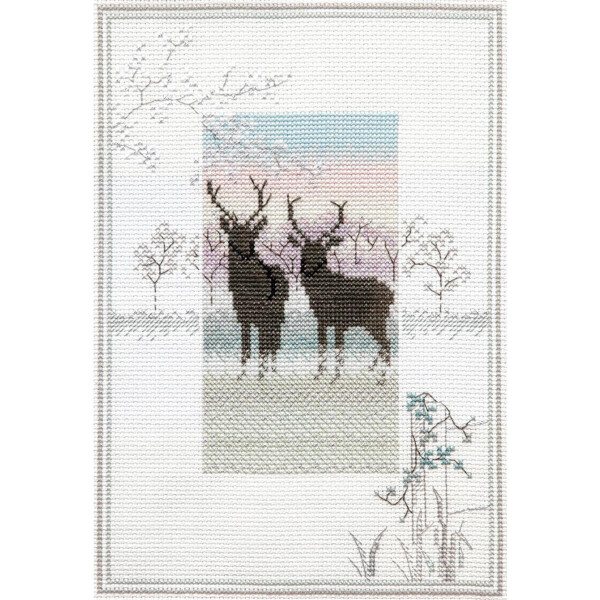 Bothy Threads counted cross stitch Kit "Misty Mornings - Frosty Deer", 25x17.2cm, DWMM5