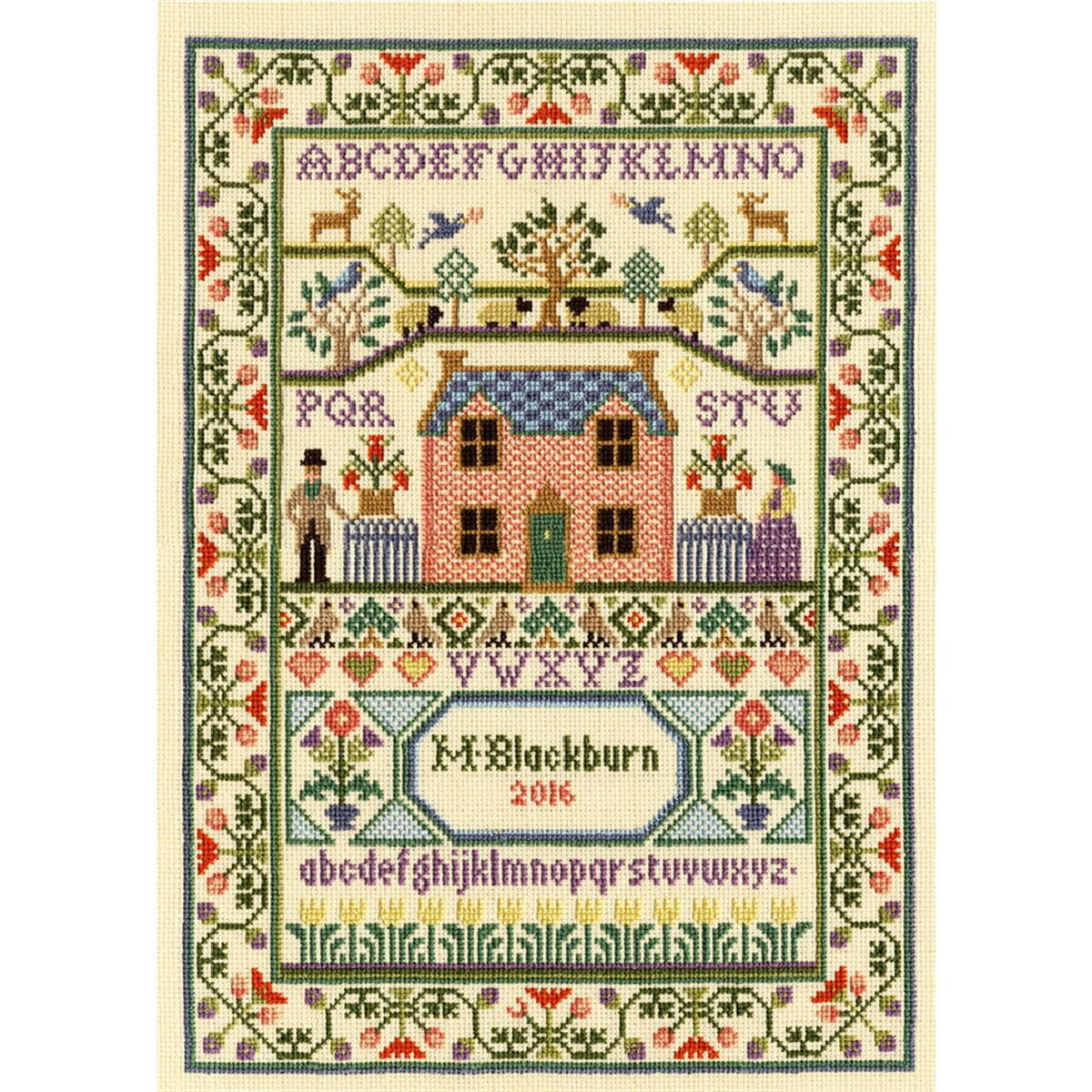 A detailed Bothy Threads embroidery pack with an ornate...