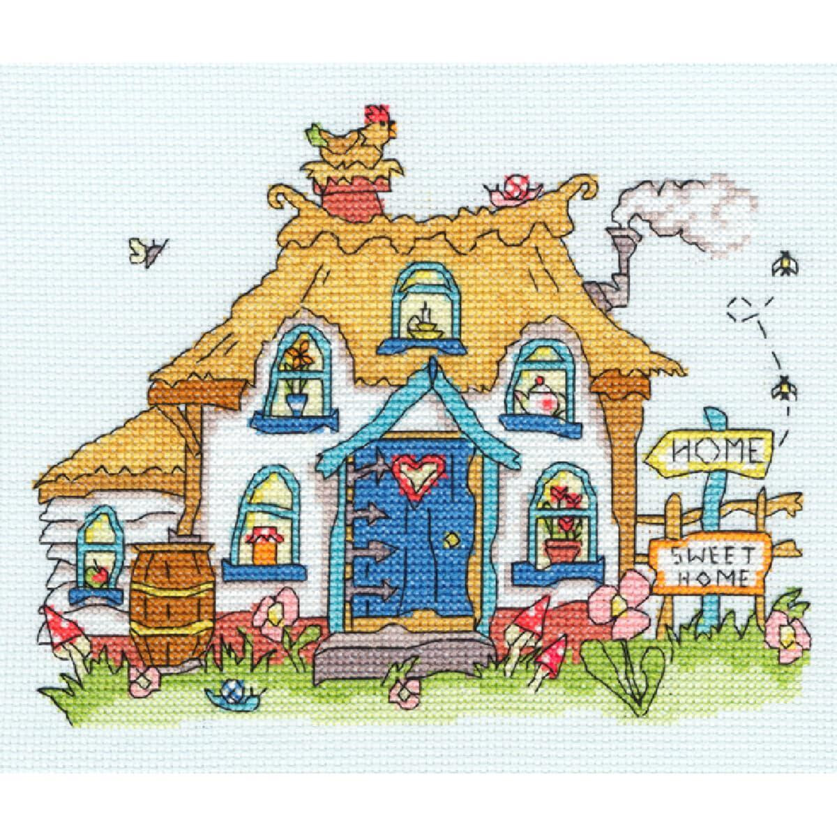 A Bothy Threads embroidery pack shows a quirky little...