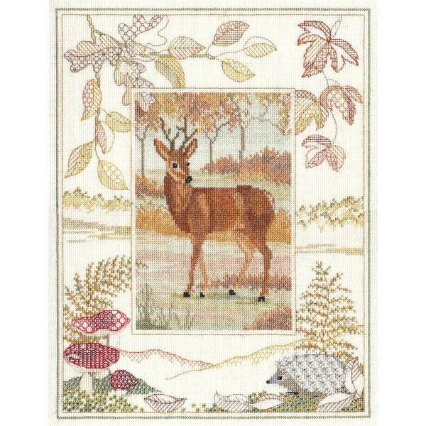 Bothy Threads counted cross stitch Kit "Wildlife - Deer", 26.9x34.2cm, DWWIL2