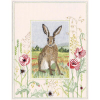 Bothy Threads counted cross stitch Kit "Wildlife - Hare", 26.9x34.2cm, DWWIL5