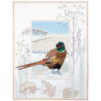 Набор для вышивания крестом Bothy Threads "Животный мир - Фазан", 26,9x34,2 см, DWWIL7, счетная схема