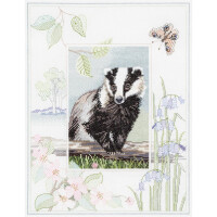 Bothy Threads Kruissteekset "Animal World - Badger", 26.9x34.2cm, dwwil9, telpatroon