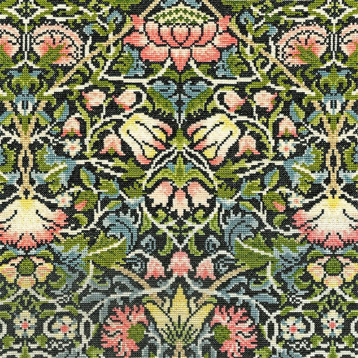An intricate floral tapestry, reminiscent of an...