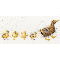 Bothy Threads counted cross stitch Kit "Mother Duck", 38x18cm, XHD81