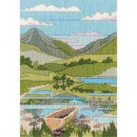 Bothy Threads counted Long Stitch Kit "Seasons - Mountain Spring ", 24x17cm, DW14MLS1