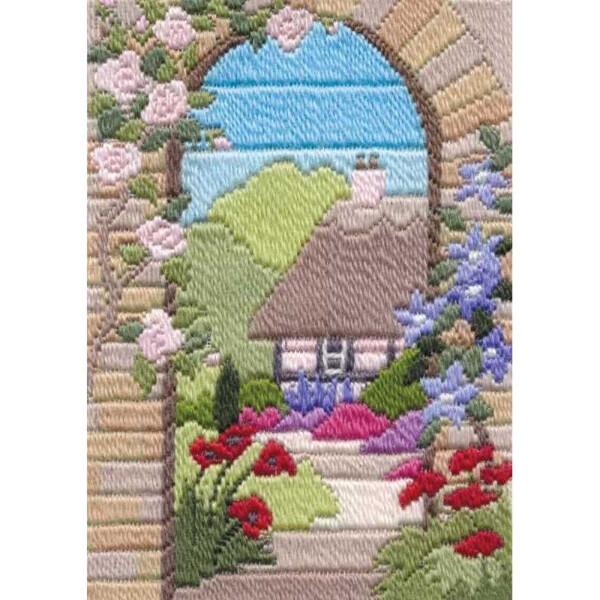 Set a punto lungo Bothy Threads "Seasons - Summer Garden", 24x17cm, dw14mls18, schema di conteggio