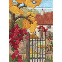 Set a punto lungo Bothy Threads "Seasons - Autumn Garden", 24x17cm, dw14mls19, schema di conteggio