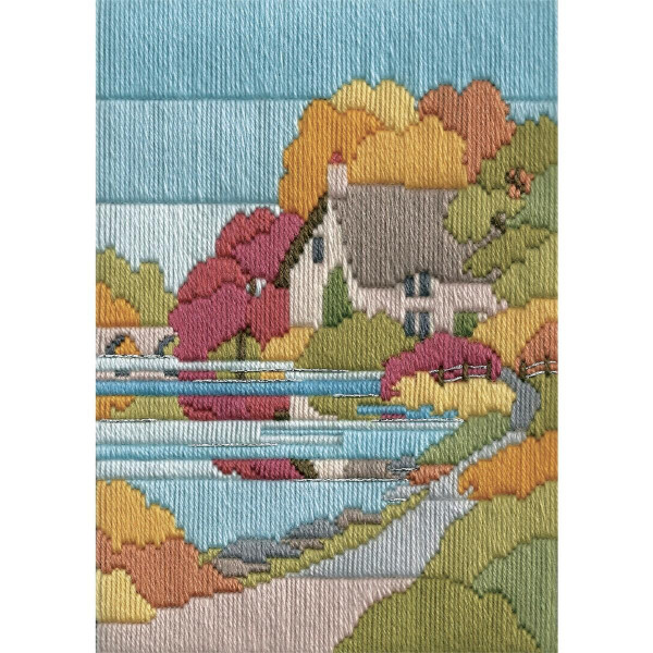 Bothy Threads Langstich-Set "Jahreszeiten - Herbstspaziergang", 24x17cm, DW14MLS23, Zählmuster