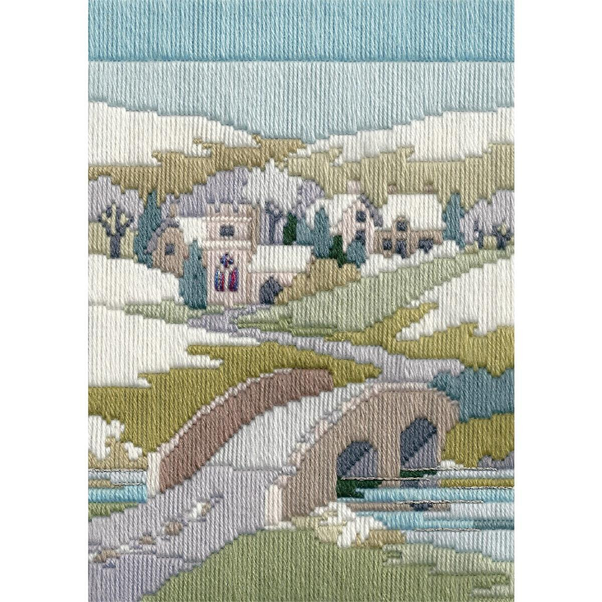 An embroidery pack from Bothy Threads shows a tranquil...