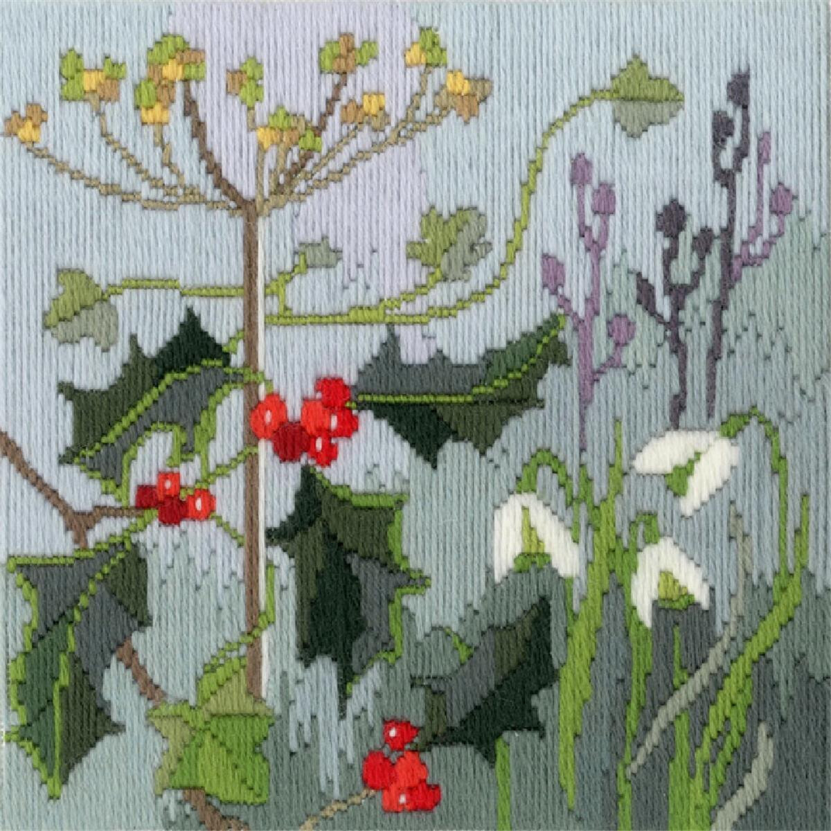 An embroidered embroidery pack from Bothy Threads shows a...