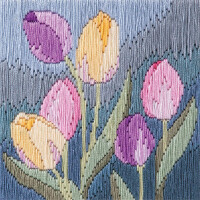 Bothy Threads set de points longs "Tulips", 11x11cm, dwsls13, modèle de comptage