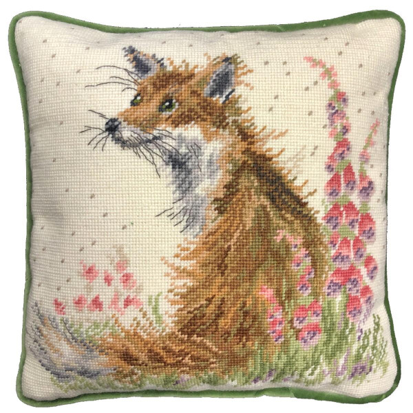 Bothy Threads stamped Tapestry Cushion Stitch Kit "Amongst The Foxgloves", 36x36cm, THD8
