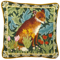 Bothy Threads Juego de cojines bordados "Woodland Fox Tapestry", 35,5x35,5cm, tac10, diseño bordado preimpreso