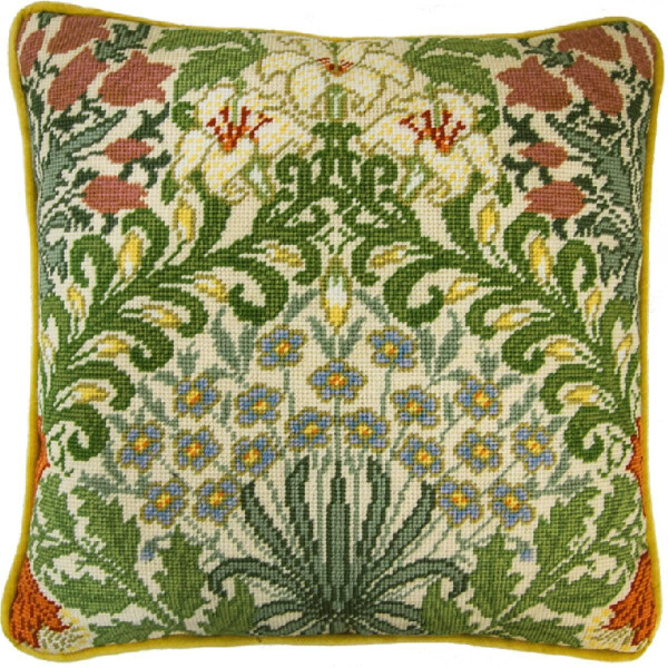 Bothy Threads stamped Tapestry Cushion Stitch Kit "Garden", 35.5x35.5cm, TAC8