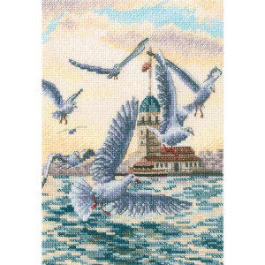 RTO counted cross stitch kit "With the flavour of salt, Wind and Sun", 12,5x19cm, DIY