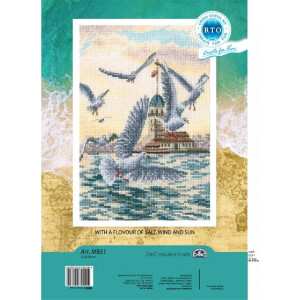 RTO counted cross stitch kit "With the flavour of salt, Wind and Sun", 12,5x19cm, DIY