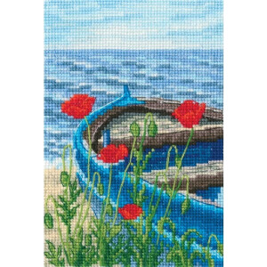 RTO counted cross stitch kit "With the flavour of salt, Wind and Sun", 9,5x14cm, DIY