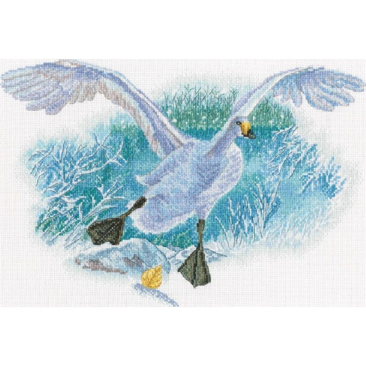 RTO counted cross stitch kit "White goose on the...