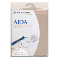 AIDA Zweigart Precute 18 ct. Fein-Aida 3793 color 3021 nougat, fabric for cross stitch 48x53cm