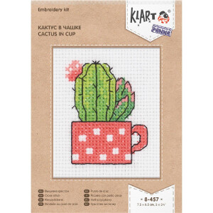Klart counted cross stitch kit "Cactus in cup",...