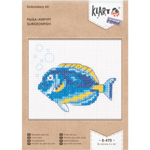 Klart counted cross stitch kit "Surgeonfish", 10x8,5cm, DIY