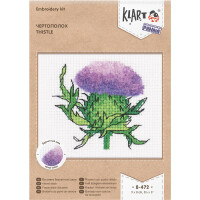 Klart counted velvet stitch kit "Thistle", 9x8cm, DIY
