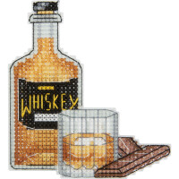 Klart Set de point de croix "Magnet". Whiskey", motif de comptage, 8x8,5cm