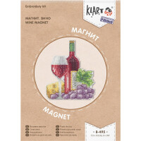 Klart counted cross stitch kit "Magnet. Wine", 7,5*9,5cm, DIY