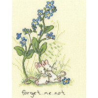 Bothy Threads counted cross stitch kit "Forget me not", XAJ12, 15x19cm, DIY