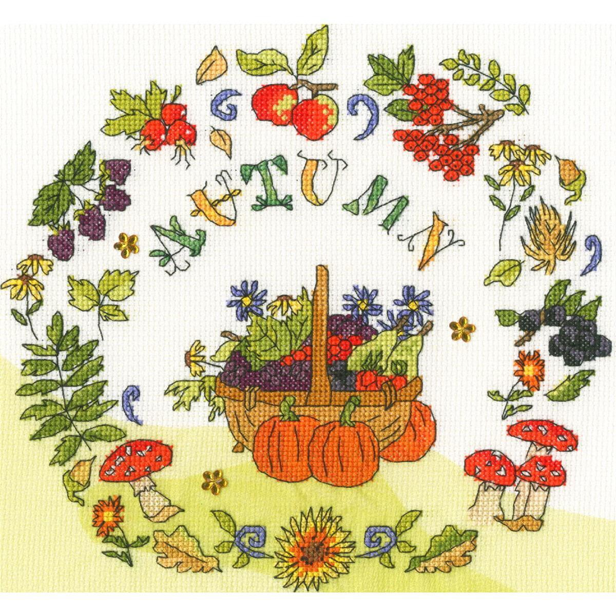 An embroidered design from Bothy Threads embroidery pack...