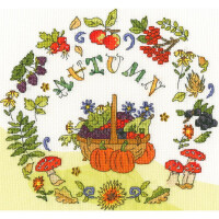 Bothy Threads counted cross stitch kit "Autumn Time", XAL5, 24x24cm, DIY