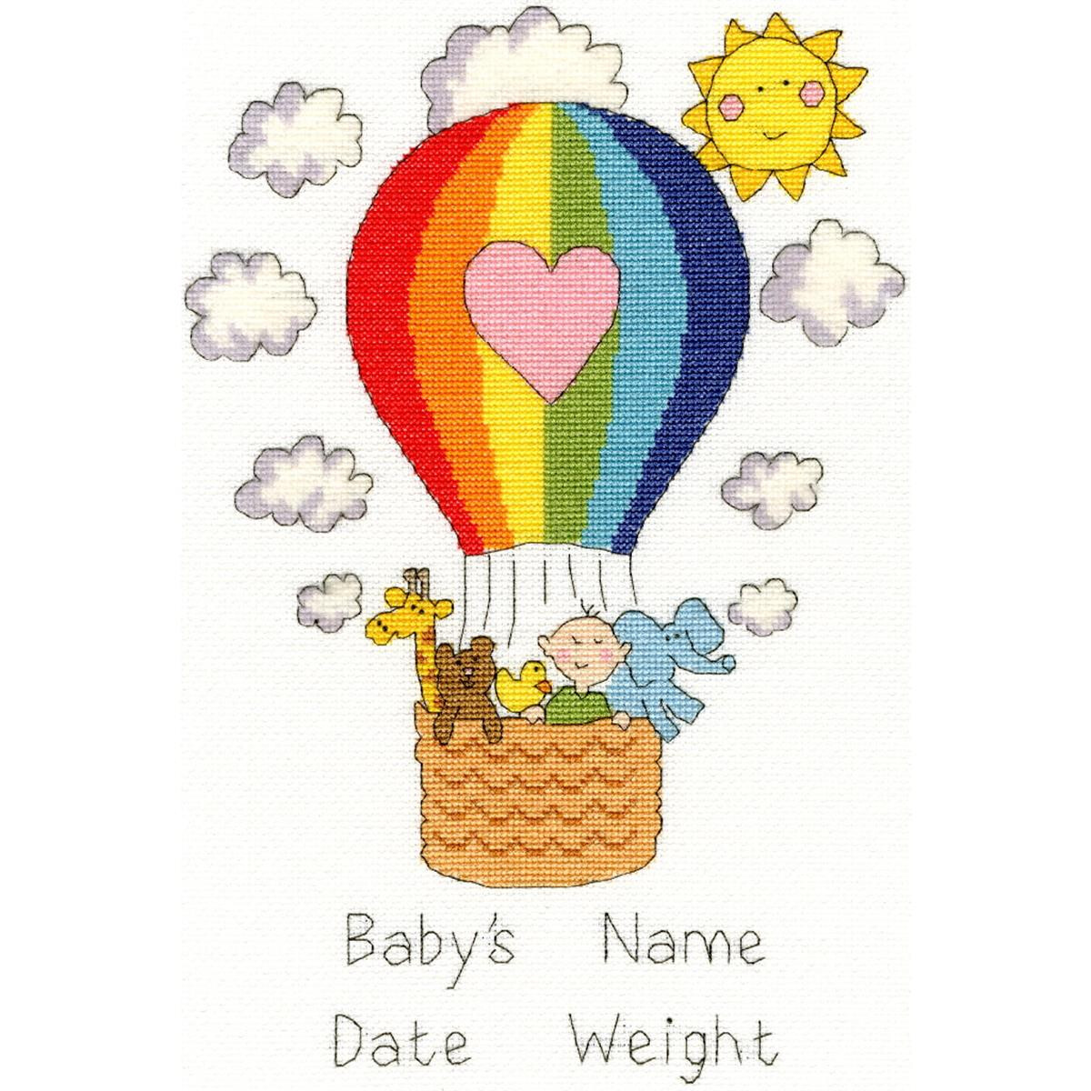 Bothy Threads counted cross stitch kit "Balloon...