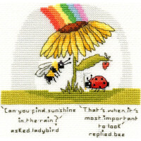 Bothy Threads counted cross stitch kit "Finding Sunshine", XETE2, 12x12cm, DIY