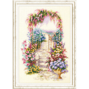 Magic Needle Zweigart Edition Counted cross stitch kit Entrance to the Garden, 23 x 34cm