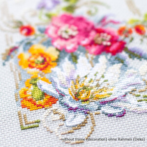 Magic Needle kruissteek set "Mooie zomerbloemen", telpatroon, 15 x 21cm