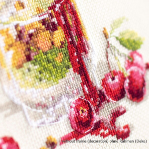Magic Needle Zweigart Edition Counted cross stitch kit Cherry Dessert 17 x 17cm, DIY