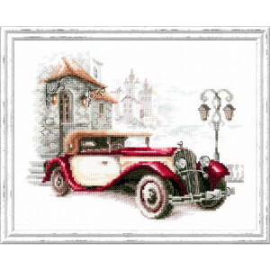 Magic Needle Zweigart Edition Counted cross stitch kit Retro  Old car, 20 x 16cm