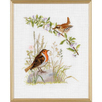 Eva Rosenstand counted cross stitch kit "Birds I", 31x39cm, DIY