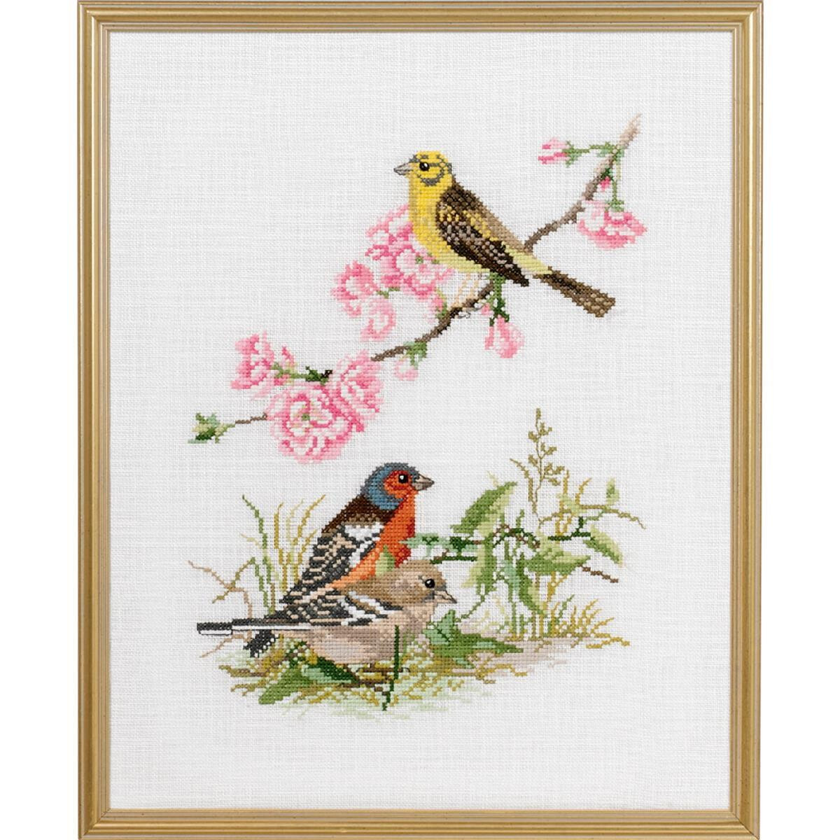 Eva Rosenstand counted cross stitch kit "Birds...