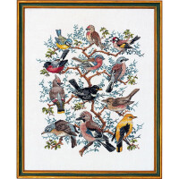 Eva Rosenstand Набор для вышивания крестом "Дерево с птицами", счетная схема, 40x50 см