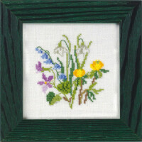 Ева Розенштанд Набор для вышивания крестом "Мини-сад Весна", счетная схема, 12x12 см